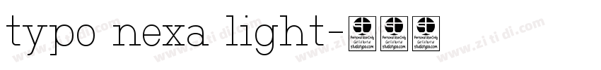 typo nexa light字体转换